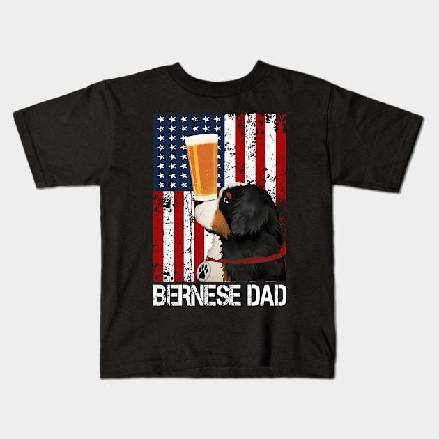 Dog America Beer Kids T-Shirt by Sunset beach lover
